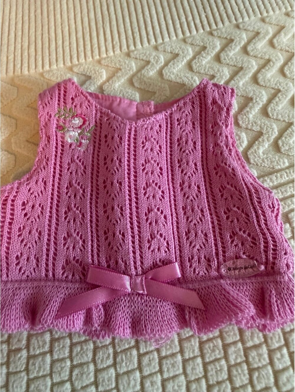 American Girl Garden Party Peplum Top Pink Love NEW Retired Mix n' Match B254